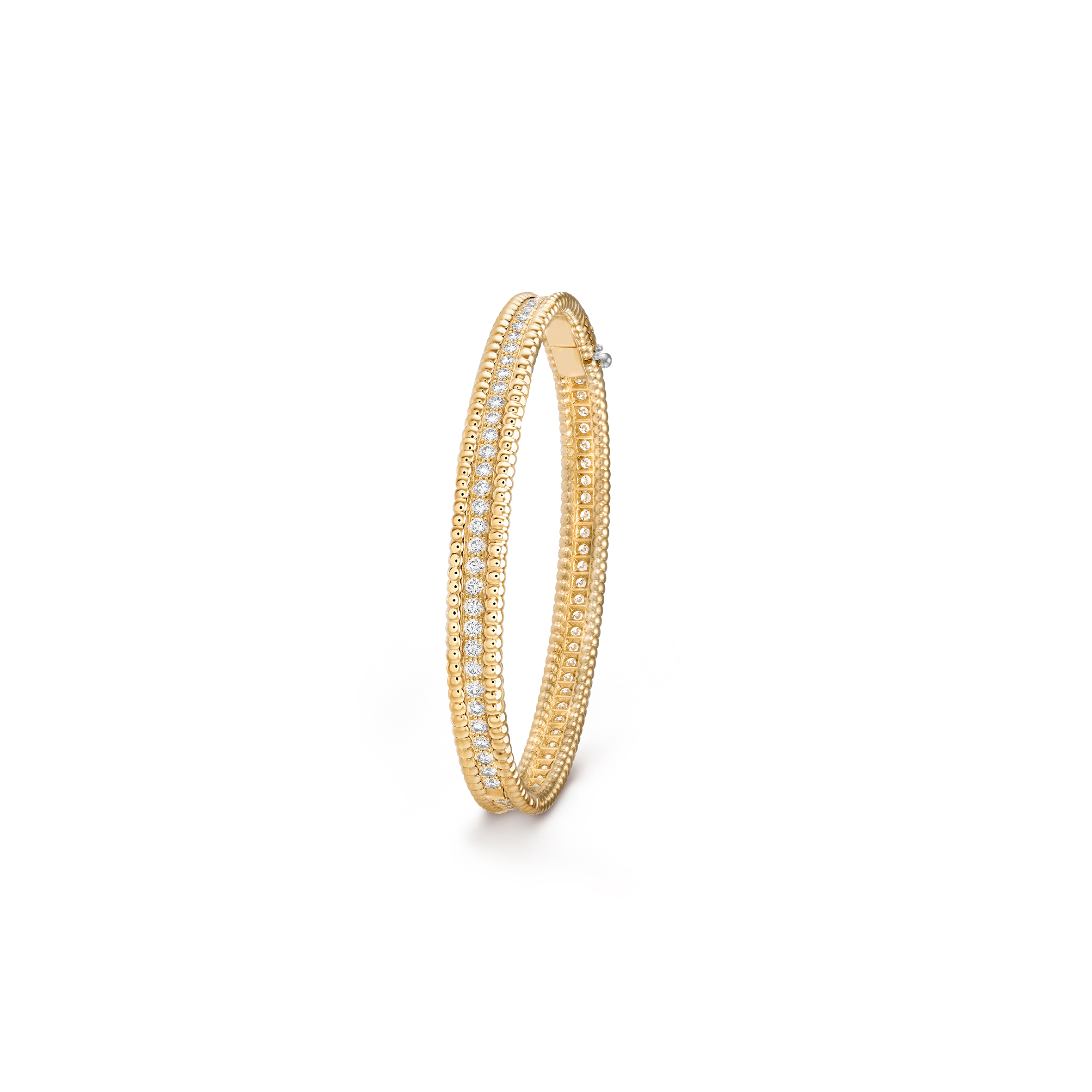 VAN CLEEF ARPELS PERLÉE DIAMONDS BRACELET, 1 ROW, MEDIUM MODEL - YELLOW GOLD, DIAMOND  VCARP27B00